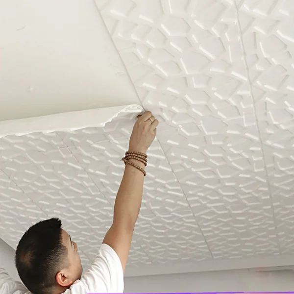 35*35cm Ceiling Bed Room Decor Background Wallpaper Peel and Stick Waterproof Decoration Wall Stickers Anti-collision 3d Home - Image 3