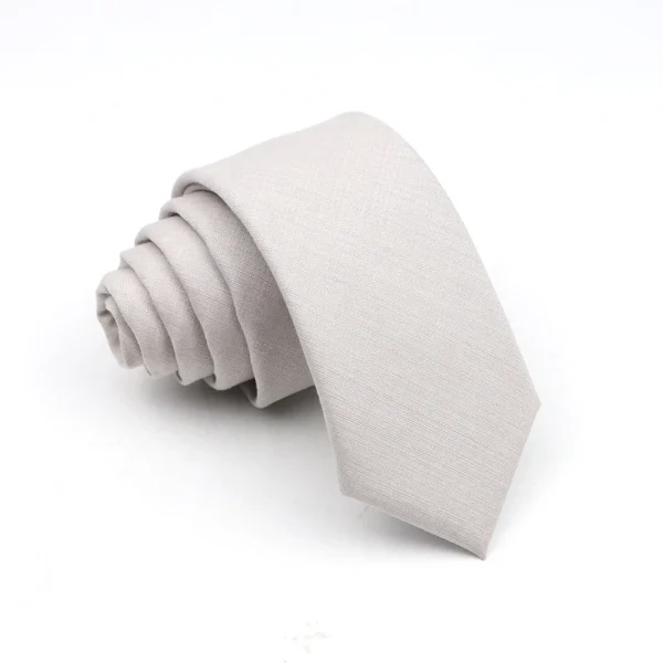 New Men's Solid Color Tie Skinny Casual Anti-wrinkle Necktie For Wedding Suit Neckties Pink Blue Grey Ties Cravat Gift Accessory - Image 5