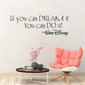 Large Quotes Motivating Dream Phrases Wall Sticker If You Can Dream It You Can Do It Vinyl Stickers Home Decoration Accessories