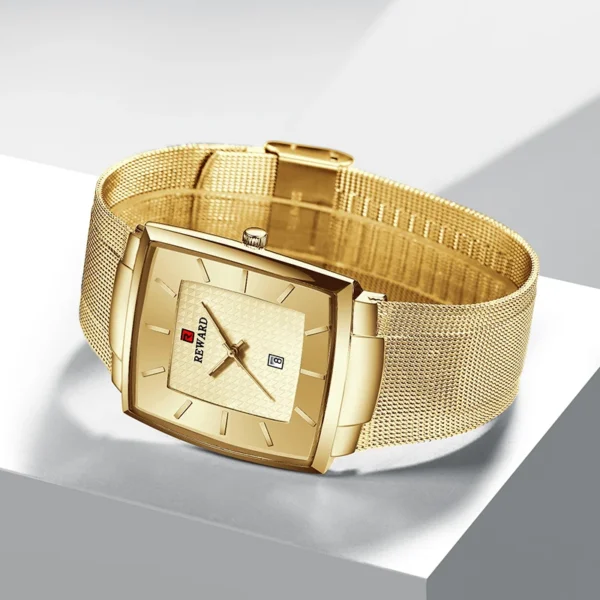 /REWARD/ Top Brand New Men Gold Watch Luxury Business Classic Quartz Watches Waterproof Stainless Steel Wrist Watches - Image 2
