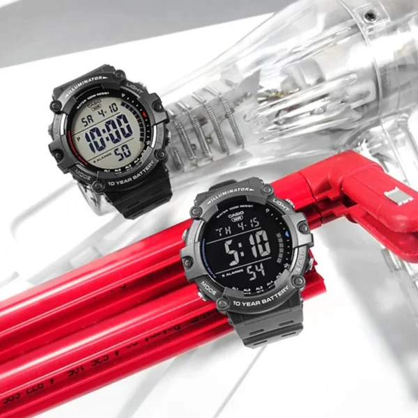 Casio watch men top set 100m Waterproof digital sport quartz Ten years of electricity military watch men relogio AE-1500WH-8B - Image 4