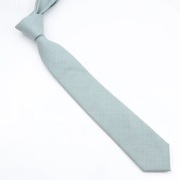 New Men's Solid Color Tie Skinny Casual Anti-wrinkle Necktie For Wedding Suit Neckties Pink Blue Grey Ties Cravat Gift Accessory - Image 2