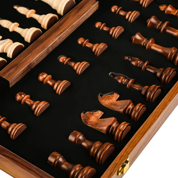Chess Set Top Grade Wooden Folding Big Traditional Classic Handwork Solid Wood Pieces Walnut Chessboard Children Gift Board Game - Image 6