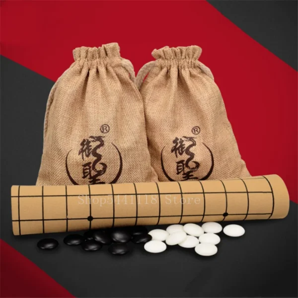 High Quality Weiqi Go Game Pieces Suede Leather Cloth Bags Gobang International Standard On Go Chess Gomoku Board Games - Image 5