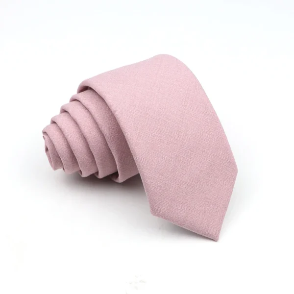 New Men's Solid Color Tie Skinny Casual Anti-wrinkle Necktie For Wedding Suit Neckties Pink Blue Grey Ties Cravat Gift Accessory - Image 6