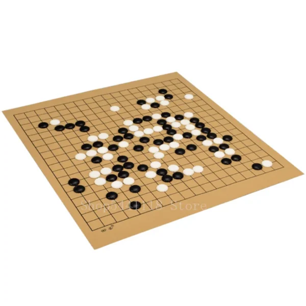 High Quality Weiqi Go Game Pieces Suede Leather Cloth Bags Gobang International Standard On Go Chess Gomoku Board Games - Image 3