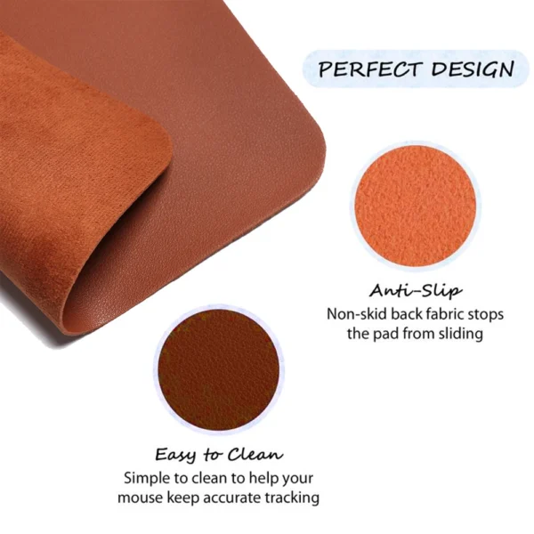 Creative Universal Anti-slip Mouse Pad Leather Gaming Mice Mat New Desk Cushion Fashion Comfortable For Laptop PC MacBook - Image 4