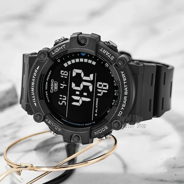 Casio watch men top set 100m Waterproof digital sport quartz Ten years of electricity military watch men relogio AE-1500WH-8B - Image 3