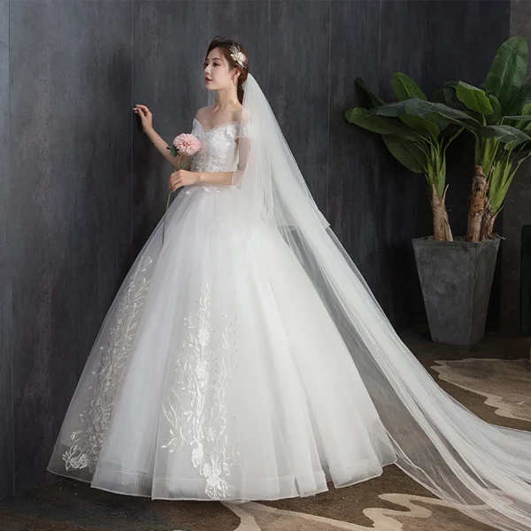 Wedding Dress 2024 New Sexy V-neck Ball Gown Princess Vintage Wedding Dresse Luxury Lace Wedding Gowns Plus Size Customized - Image 2
