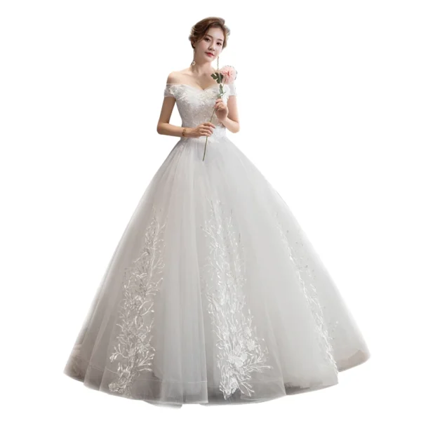 Wedding Dress 2024 New Sexy V-neck Ball Gown Princess Vintage Wedding Dresse Luxury Lace Wedding Gowns Plus Size Customized - Image 5