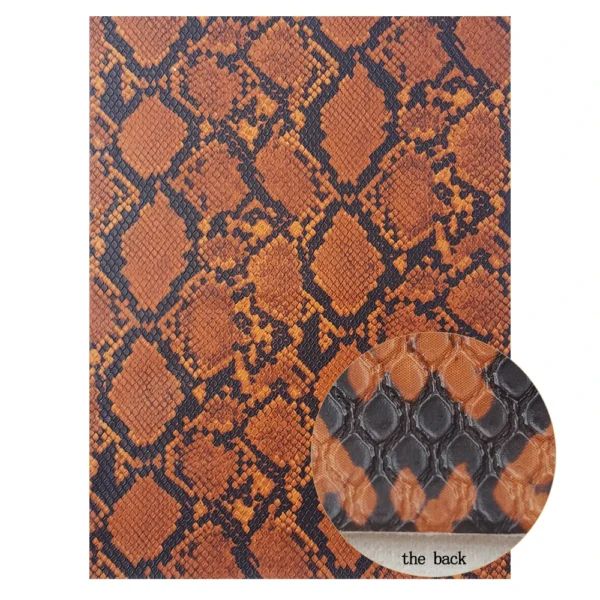QIBU Multi Size Snake Synthetic Leather Sheets Faux Leather Fabric By The Yard Home Decoration Accessories DIY Hairbow Material - Image 4