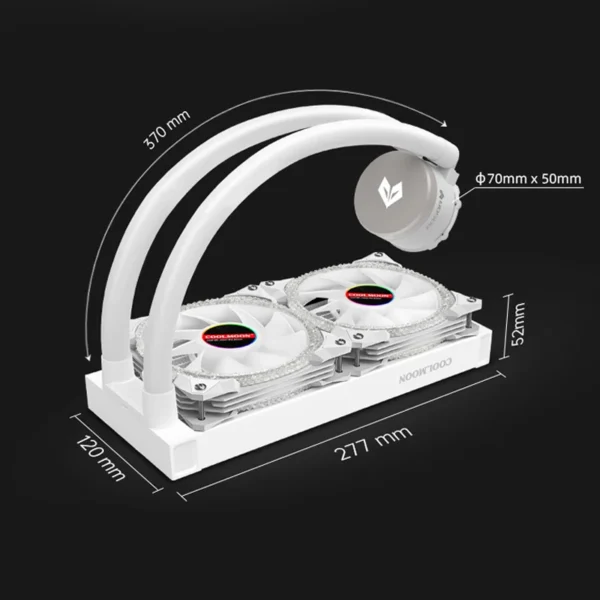 240/360 PC CPU Water Cooling Cooler AIO ARGB Liquid Fan Ventilador Radiator For LGA 115X 1200 1700 2011 AM4 With RGB Tube - Image 5