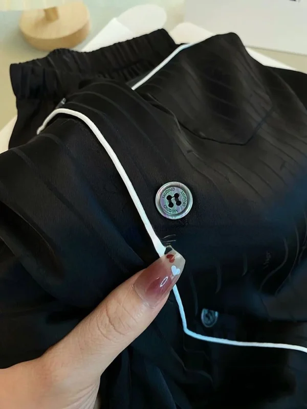 Luxury Brand Silk Pajamas Men Long Sleeve Button Pants Pajama Sets Big Size Loungewear Homewear Spring Autumn Sleepwear New - Image 4