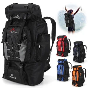 80L Outdoor Mountaineering Backpack Waterproof Sports Backpacks Travel Camping Hiking Storage Bag Climbing Hunting Fishing Bag