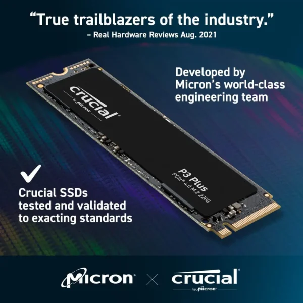 Crucial P3 Plus 1TB PCIe Gen4x4 3D NAND NVMe M.2 SSD 500GB 1TB 2TB, up to 5000MB/s（OEM package） - Image 5