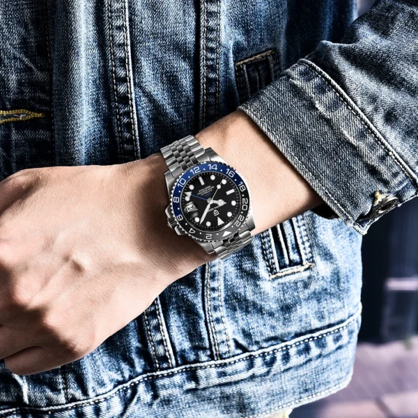 PAGANI DESIGN 40MM Ceramic GMT Automatic Watch Men's Mechanical Watch Sapphire Glass 100m Waterproof Men's Mechanical Watch - Image 5