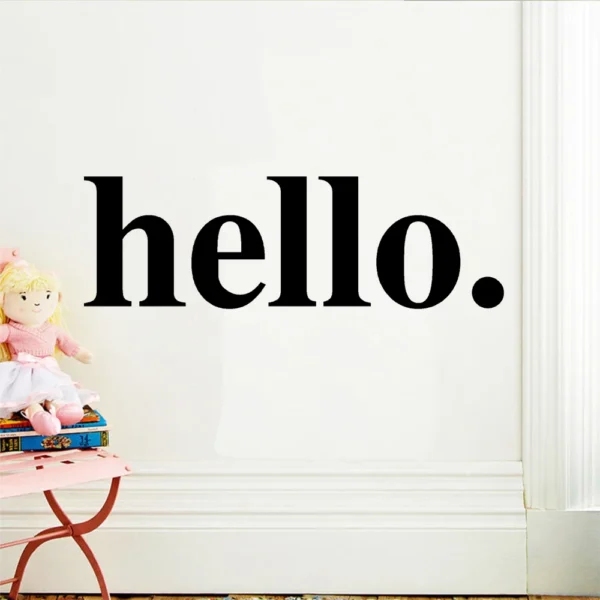 Hello Quotes Wall Sticker Vinyl Home Decor Living Room Bedroom Office Bussines Door Decals Window Decal Murals - Image 5
