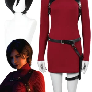 Ada Wong Cosplay Wigs Women Costume Game Resident 4 Roleplay Fantasia Outfit Halloween Carnival Party Cloth For Female Disguise