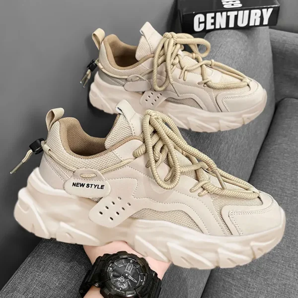 Men's Shoe Breathable Thick Soled Casual Sneakers Outdoor Running Four Seasons New Tennis Men Soft Soles Comfort Male Sneakers - Image 5