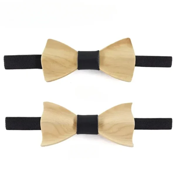 Kids 3D Wooden Bow Tie - Elegant Dress Accessory for Boys & Girls, Unique Suit Decoration - Image 5
