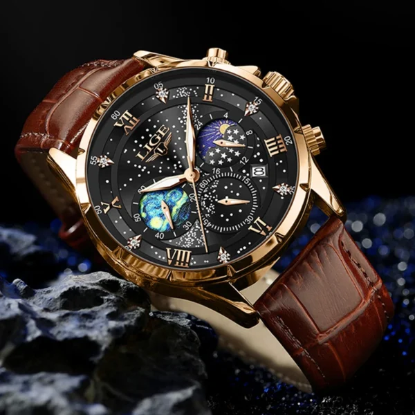 LIGE New Mens Watch Luxury 30M Waterproof Luminous Men Quartz Wristwatches Sport Military Chronograph Man Watch Montres Hommes - Image 2