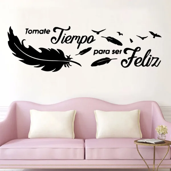 2020 New Sticker Spanish Quote Wall Stickers For Office Room Wall Decal Vinyl Wallpaper vinilo Poster Mural pegatinas de pared - Image 4