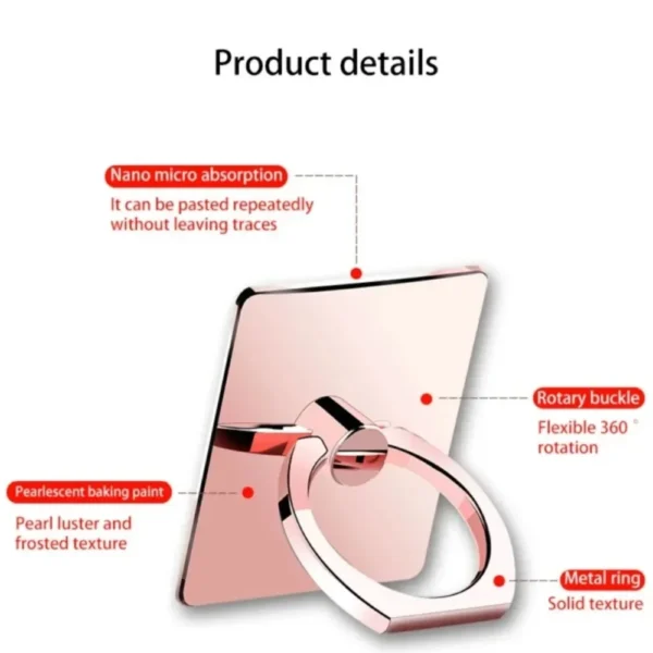 Thicker Ring Smartphone Finger Ring Holder for Mobile Phone Smartphone Parts Cell Smart Phone Ring Transparent Clip Socket Stand - Image 3