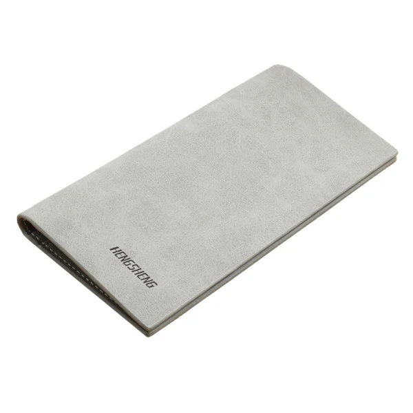 Long Men's Wallet, Thin Vintage Frosted Soft Leather Billfold, Men's Personalized Fashion Student Ticket Holder Moneybag 2025 - Image 2