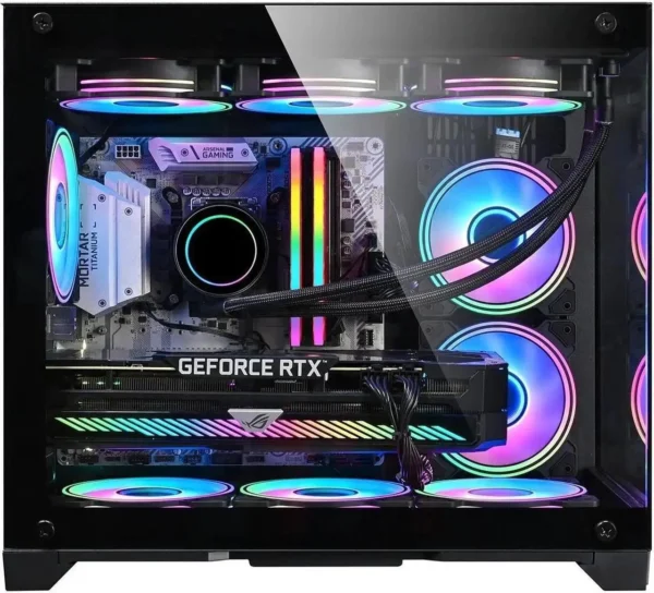 Matx motherboard computer chassis 360 water-cooled sea view room chassis((no fan ,pc case only ) - Image 3