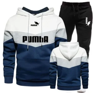 Mens Tracksuit Wear Stripe Hoodies+Sweatpants 2 Piece Set 2023 New Fashion High Quality Autumn Winter Daily Casual Jogging Suit