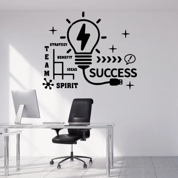 Positive Team Work Quote Wall Sticker For Company Office Decorations Motivational Idea thiking Text Decal For Wall Stickers - Image 4