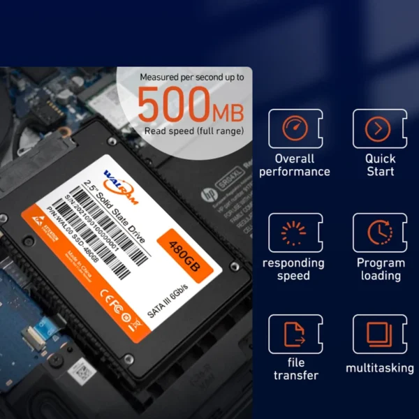 WALRAM SSD 512gb 2.5 SATA3 120GB 240GB 128GB 256GB 480GB 500GB Hard Disk HDD Solid State Drive For Desktop PC Laptop Ssd 1tb - Image 3