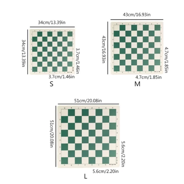 Lightweight Leather Tournament Chess Board Portable Rollable Soft Chessboard Non Slip Travel Chess Board Mat Universal - Image 6