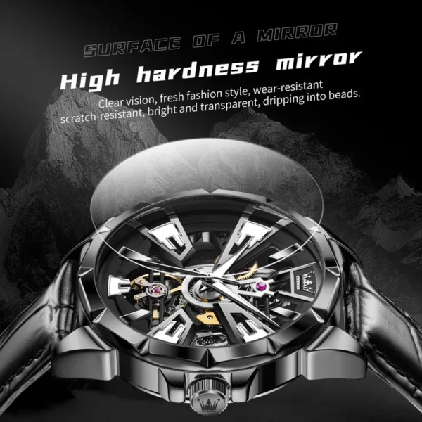 Olevs 7051 Mens Watch waterproof luminous multifunctional automatic mechanical watch skeleton watches Luxury men Reloj - Image 5