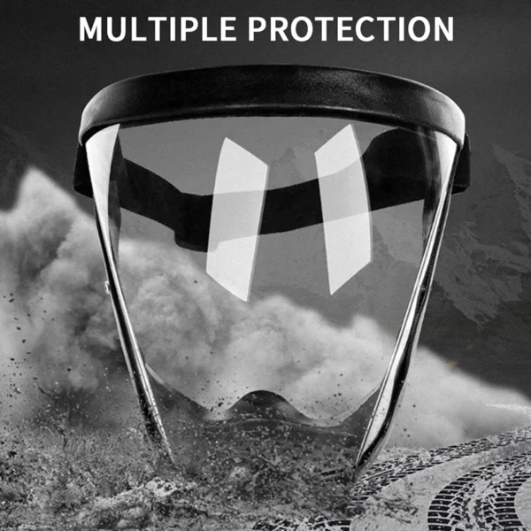 Transparent Full Faceshield Reusable Dustproof Anti-fog Mask HD Safety Glasses Kitchen Protection Anti-splash Mask With Filters - Image 2