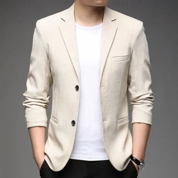 Men Formal Wear Thin Blazers Jackets New Spring Male Business Casual Suits Coats New Fashion Man Solid Blazers Men's Clothing 4X - Image 3