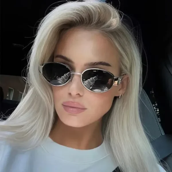 Sunglasses Advanced Metal Sunglasses Fashion Oval Glasses Brand Designer Vintage Sun Glasses High Quantity Oculos De Sol 2024 - Image 2