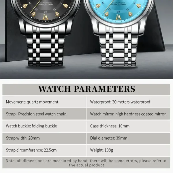 OLEVS Top Brand Quartz Watch for Men Classic Business Men's Wristwatch Dual Calendar Waterproof Men's Watches (Exclusive New) - Image 4