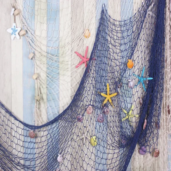 Fishing Net Wall Hangings Ornament Studio Prop Room Home Decoration Mediter Sea Stickers Marine Over The Garden Crafts Nautical - Image 2
