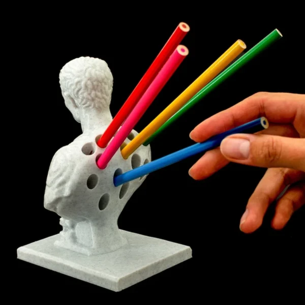 Julius Caesar statue Office Desk Pen Holder Office Desk Organizer Office Decor pen Rack Gift Stationery teacher gift - Image 2