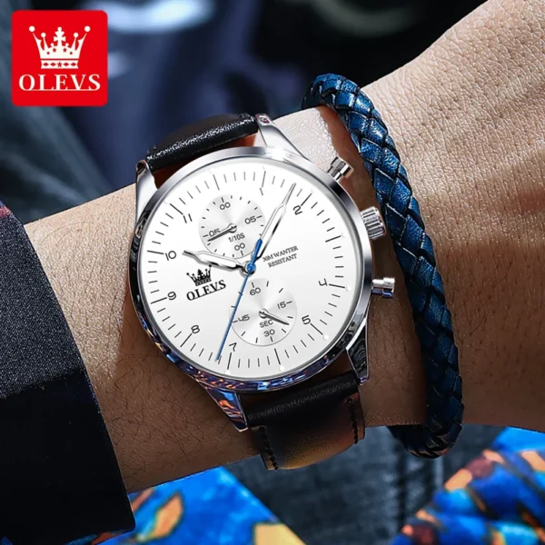 OLEVS Original Men's Watches Top Brand Chronograph Quartz Watch for Men Waterproof Luminous Date Male Wristwatch Casual Luxury - Image 3