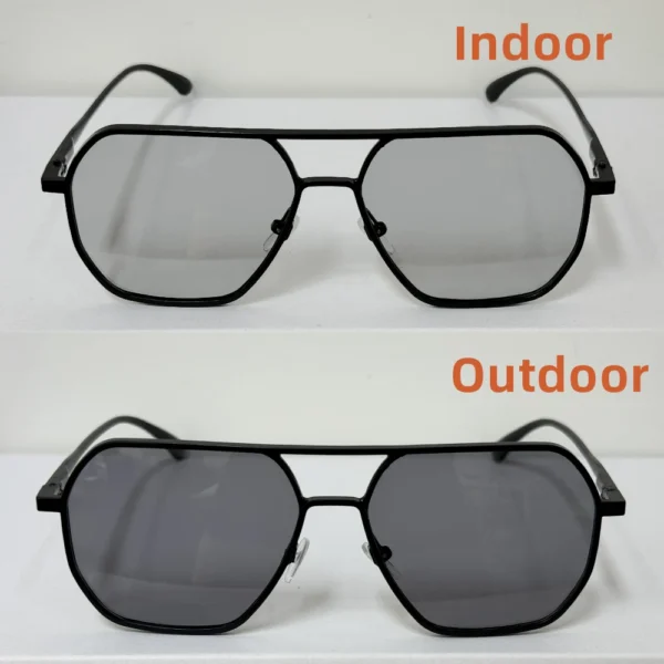 Luxury Metal Photochromic Sunglasses Men Women Fashion Polarized Sun Glasses Stylish Chameleon Anti-glare Driving Shades UV400 - Image 5