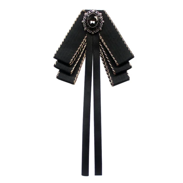 Bow tie female uniform bow tie Joker black and white ribbon bow tie - Image 5