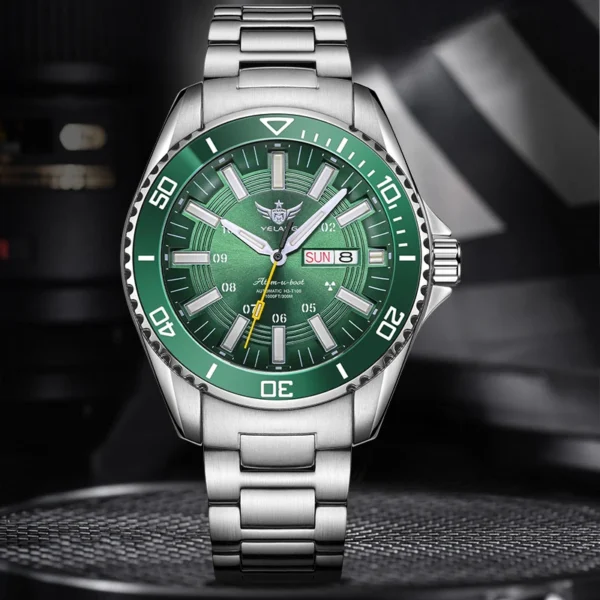 Yelang V1032 Automatic Movement Men Watch 300m Waterproof Dive Watches for Man Rotating Bezel Rotating Ceramic Luminous 44MM - Image 3