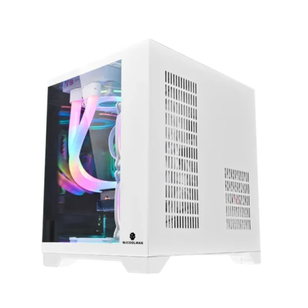 Black MINI Gaming Computer Case MATX Panoramic Side Transparency Without Pillars Support 240 120 WaterCooler Desktop Chassis - Image 2
