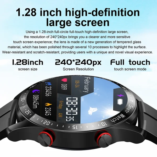 2024 New Bluetooth Call Smart Watch Men Waterproof Sport Fitness Tracker Weather Display Man Smartwatch Para Android IOS Watch - Image 4