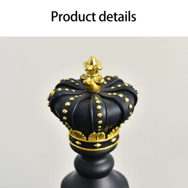 Chess Resin Ornaments Desk Decor Crafts King Queen Small Chess Statue Nordic Home Artwork Living Room Decoration Furnishings - Image 3