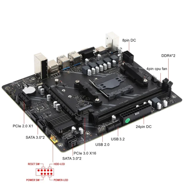 Kllisre A320 kit AMD Ryzen R5 2600 cpu DDR4 16GB 3200MHz memory a320m motherboard - Image 2