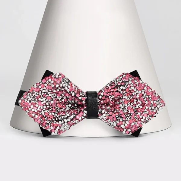 Teenagers Rhinestone Bow Tie Boy School Shining Crystal Collar Bowtie Luxury Wedding Banquet Party Bling Butterfly Knot Bow Ties - Image 2