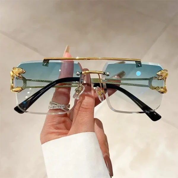 Luxury Square Sunglasses Man Woman Brand Designer Vintage Rimless Sun Glasses Male Female Fashion Retro Mirror Oculos De Sol - Image 2